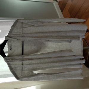 Michael Lauren Gray Striped Hoodie Cardigan